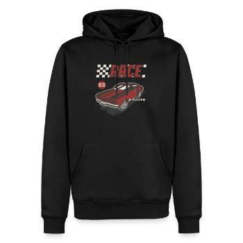 Retro Muscle Car Vintage Racing Car Lover - Sweat à capuche Premium bio Homme - noir - Devant - Nico (187cm)
