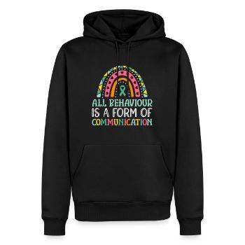 Autism Awareness and Solidarity - Men’s Premium Organic Hoodie - black - Front - Nico (187cm)