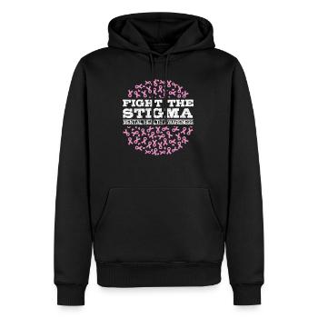 Combattre la stigmatisation Santé mentale - Sweat à capuche Premium bio Homme - noir - Devant - Nico (187cm)