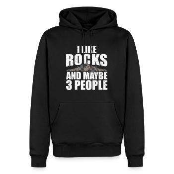 Collectionneur de roches pour hommes femmes Rockhound Geology Roc - Sweat à capuche Premium bio Homme - noir - Devant - Nico (187cm)