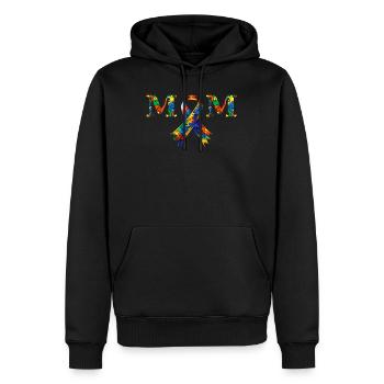 Maman autiste pour la sensibilisation à l’autisme - Sweat à capuche Premium bio Homme - noir - Devant - Nico (187cm)