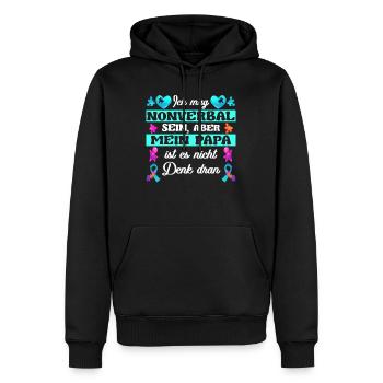 Autisten Autismus Spektrum Störung Kind - Männer Premium Bio Hoodie - Schwarz - Vorne - Nico (187cm)