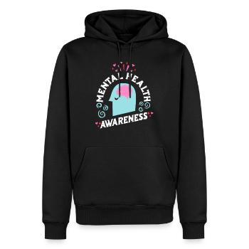 Mentale Gesundheit Selbstachtung Awareness Mental - Männer Premium Bio Hoodie - Schwarz - Vorne - Nico (187cm)
