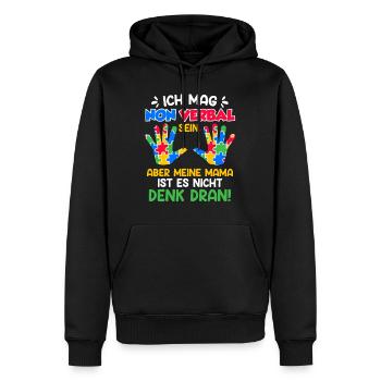 Autismus Bewusstsein autistisches Kind - Männer Premium Bio Hoodie - Schwarz - Vorne - Nico (187cm)