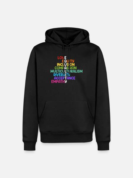 Inklusion Mitgefühl Menschen mit Behinderung - Männer Premium Bio Hoodie - Schwarz