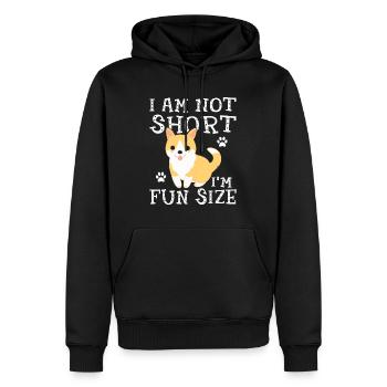 I'm not short I'm fun sized idea Funny Shiba Inu D - Men’s Premium Organic Hoodie - black - Front - Nico (187cm)