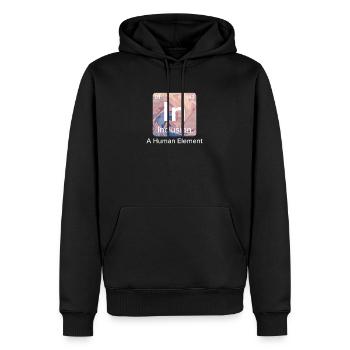 Inclusion Solidarité Compassion pour le handicap - Sweat à capuche Premium bio Homme - noir - Devant - Nico (187cm)