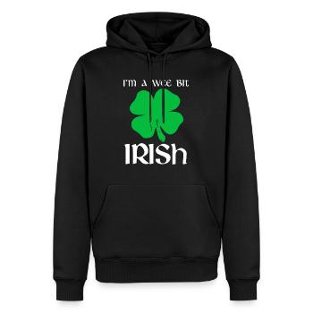 St Patricks Day I'm A Wee Bit Irish - Men’s Premium Organic Hoodie - black - Front - Nico (187cm)