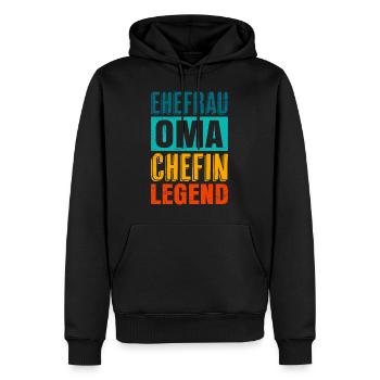 Oma Ehefrau und Chefin Muttertag super Oma - Männer Premium Bio Hoodie - Schwarz - Vorne - Nico (187cm)