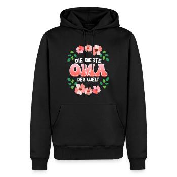 Weltbeste Oma Muttertag Beste Oma Super Grandma - Männer Premium Bio Hoodie - Schwarz - Vorne - Nico (187cm)