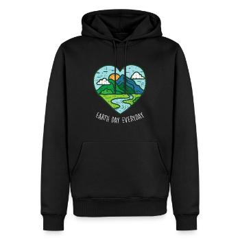 Earth Day Everyday April 22nd Environmentalist Gif - Men’s Premium Organic Hoodie - black - Front - Nico (187cm)