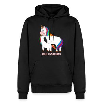 Omacorn Unicorn Fans Fête des mères Licorne Granny - Sweat à capuche Premium bio Homme - noir - Devant - Nico (187cm)
