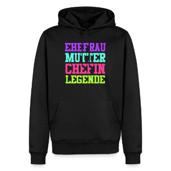 Ehefrau Mama Chefin Muttertag Supervisor - Männer Premium Bio Hoodie - Schwarz - Vorne - Nico (187cm)