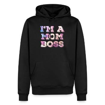 Mama Chefin Muttertag Mama Boss Supervisor - Männer Premium Bio Hoodie - Schwarz - Vorne - Nico (187cm)
