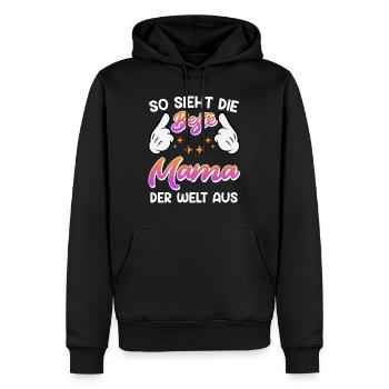 Weltbeste Mama Muttertag Beste Mama coolste Mama - Männer Premium Bio Hoodie - Schwarz - Vorne - Nico (187cm)
