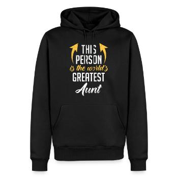 World greatest Auntie Muttertag Beste Tante - Männer Premium Bio Hoodie - Schwarz - Vorne - Nico (187cm)