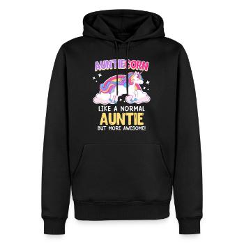 Tanticorn Einhorn Tanten Muttertag Unicorn - Männer Premium Bio Hoodie - Schwarz - Vorne - Nico (187cm)