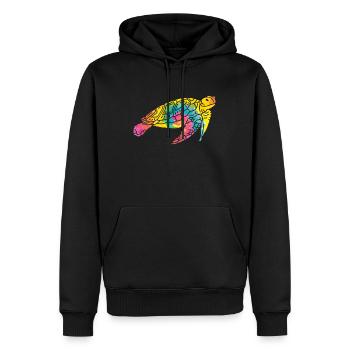 Rettet die Schildkröten Save the Ocean Umweltliebe - Männer Premium Bio Hoodie - Schwarz - Vorne - Nico (187cm)