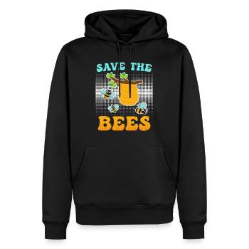 Rettet die Bienen Artenschutz Earth Day - Männer Premium Bio Hoodie - Schwarz - Vorne - Nico (187cm)