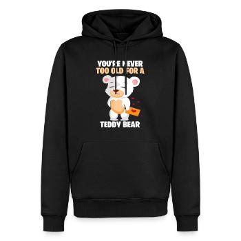 Mignon Vous n’êtes jamais trop vieux pour un ours en pelucheMerci y - Sweat à capuche Premium bio Homme - noir - Devant - Nico (187cm)