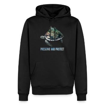 Artenschutz vom Aussterben bedrohte Tiere Natur - Männer Premium Bio Hoodie - Schwarz - Vorne - Nico (187cm)