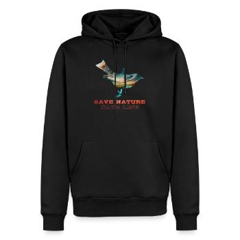 Save the Nature Environmental Protection Save the Earth - Men’s Premium Organic Hoodie - black - Front - Nico (187cm)