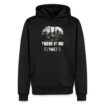 Il n’y a pas de Planète B Earth Day Mission Erde - Sweat à capuche Premium bio Homme - noir - Devant - Nico (187cm)