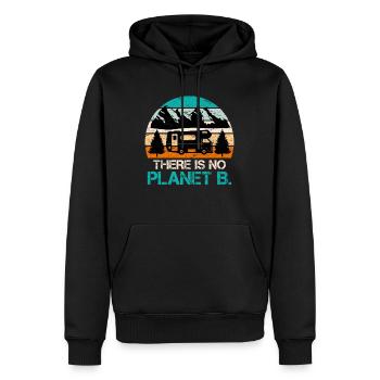 There is no Planet B Mission Erde Umweltliebe - Männer Premium Bio Hoodie - Schwarz - Vorne - Nico (187cm)