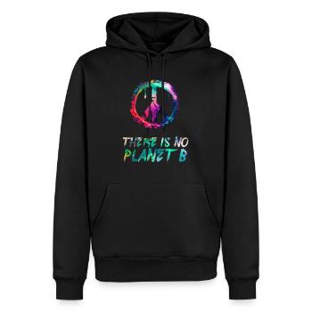 Il n’y a pas de Planète B Earth Day Mission Erde - Sweat à capuche Premium bio Homme - noir - Devant - Nico (187cm)