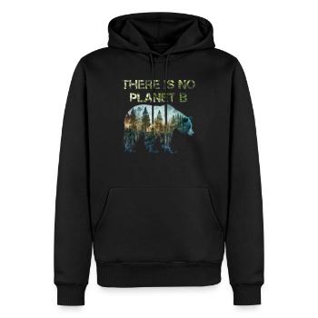 Il n’y a pas de Planète B Earth Day Mission Erde - Sweat à capuche Premium bio Homme - noir - Devant - Nico (187cm)