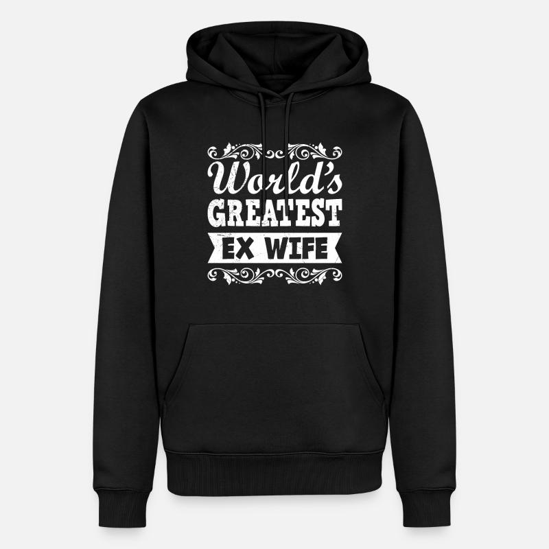Weltbeste Ehefrau EX Scheidungsparty glücklich - Männer Premium Bio Hoodie - Schwarz