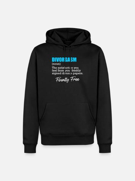 Scheidungsparty Finally Divorced Scheidung - Männer Premium Bio Hoodie - Schwarz