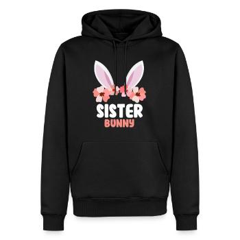 Frohe Ostern Schwester Hase Osterhasen Schwestern - Männer Premium Bio Hoodie - Schwarz - Vorne - Nico (187cm)