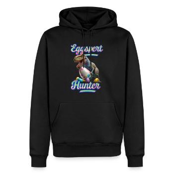 Eggspert Easter Eggs Hunter Easter Dinosaur Egg - Sweat à capuche Premium bio Homme - noir - Devant - Nico (187cm)