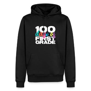 100 Days Of First Grade 100 Days Of School - Men’s Premium Organic Hoodie - black - Front - Nico (187cm)