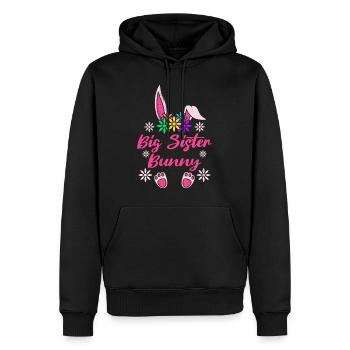 Schwester Hase Osterhasen Schwester Bunny - Männer Premium Bio Hoodie - Schwarz - Vorne - Nico (187cm)
