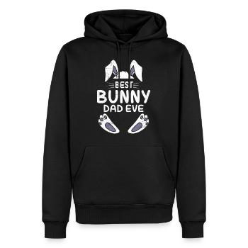 Papa Lapin de Pâques Papa Papa Amis de Pâques Papa - Sweat à capuche Premium bio Homme - noir - Devant - Nico (187cm)