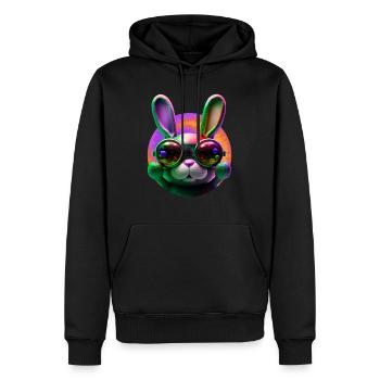 Easter Bunny Face Easter Bunny Rabbit Easter - Men’s Premium Organic Hoodie - black - Front - Nico (187cm)