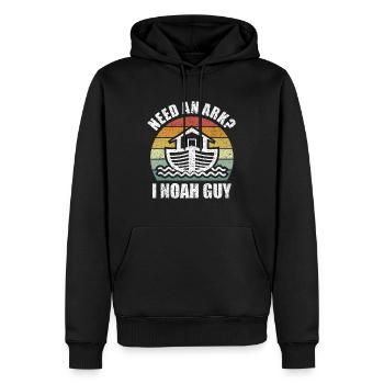 Retro Need an Ark I Noah Guy Idee Christian Giftsb - Männer Premium Bio Hoodie - Schwarz - Vorne - Nico (187cm)