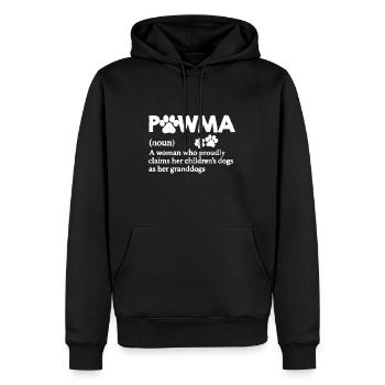 Vintage Pawma Definition Hund Oma Tante Mama Hund - Männer Premium Bio Hoodie - Schwarz - Vorne - Nico (187cm)