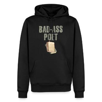 Bad-Ass Poeten Poesie und Gedichte Poet - Männer Premium Bio Hoodie - Schwarz - Vorne - Nico (187cm)