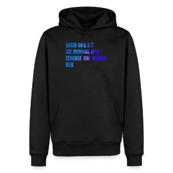 Bierliebhaber und Lesefreunde Poesie Poeten - Männer Premium Bio Hoodie - Schwarz - Vorne - Nico (187cm)