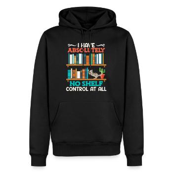 Book lover I have no shelf control Bücherwurm - Männer Premium Bio Hoodie - Schwarz - Vorne - Nico (187cm)