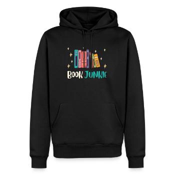 Amateurs de livres Book Junkie Reading amis et - Sweat à capuche Premium bio Homme - noir - Devant - Nico (187cm)