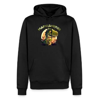 Mamasaurus Muttertag Mama Dinosaurier Mama Saurus - Männer Premium Bio Hoodie - Schwarz - Vorne - Nico (187cm)