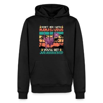 Mamasaurus Muttertag Mama Dinosaurier - Männer Premium Bio Hoodie - Schwarz - Vorne - Nico (187cm)