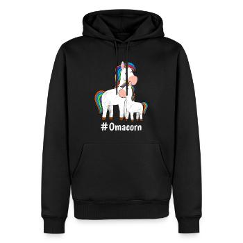 Omacorn Einhorn Fans Muttertag Unicorn Granny - Männer Premium Bio Hoodie - Schwarz - Vorne - Nico (187cm)