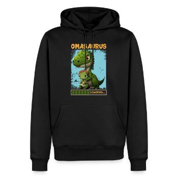 Omasaurus Muttertag Grandma Mama Tag Oma - Männer Premium Bio Hoodie - Schwarz - Vorne - Nico (187cm)