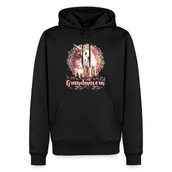Grand-maïs Grand-mère Fête des mères Grand-mère Grand-mère - Sweat à capuche Premium bio Homme - noir - Devant - Nico (187cm)
