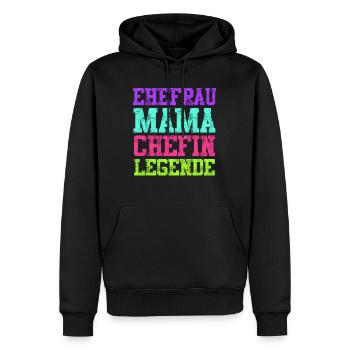 Mama Ehefrau und Chefin Muttertag Mama Boss - Männer Premium Bio Hoodie - Schwarz - Vorne - Nico (187cm)